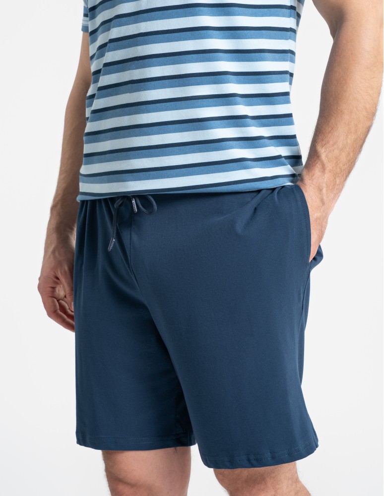 Piżamy z krótkim rękawem - Piżama męska bawełniana z krótkim rękawem i szortami WZÓR 1 - produkt moraj.pl 8