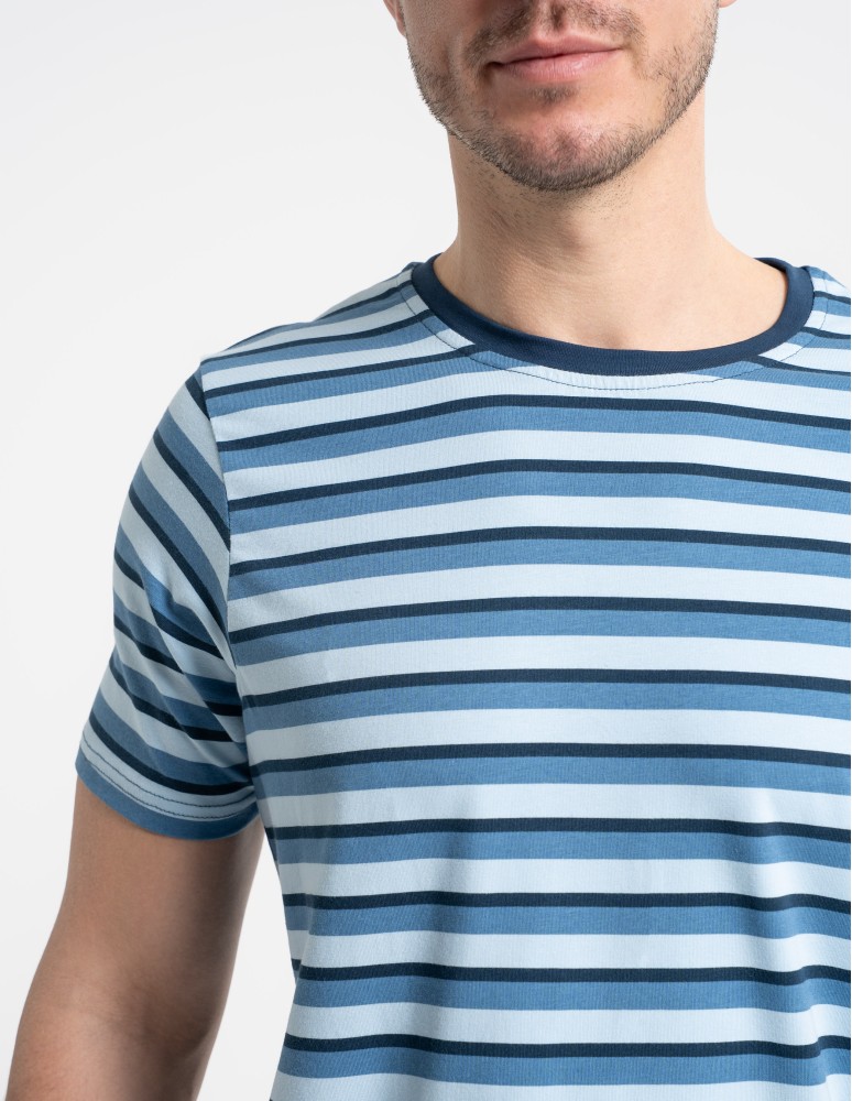 Piżamy z krótkim rękawem - Piżama męska bawełniana z krótkim rękawem i szortami WZÓR 1 - produkt moraj.pl 3