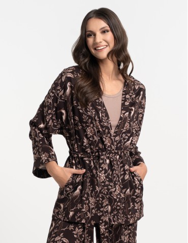 Szlafroki cienkie - Szlafrok damski kimono 100% wiskoza WZÓR 1 - produkt 2