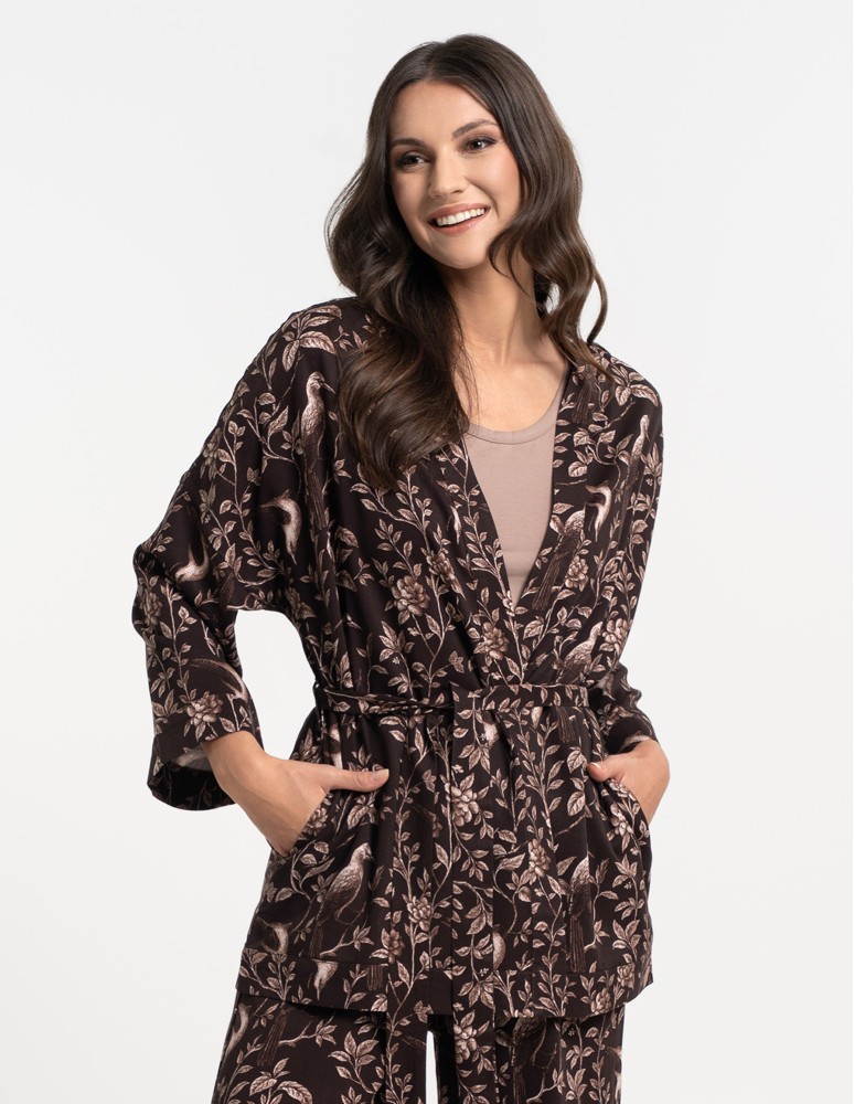 Szlafroki cienkie - Szlafrok damski kimono 100% wiskoza WZÓR 1 - produkt moraj.pl 2