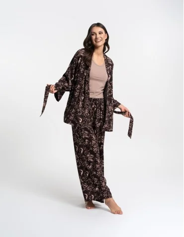 Szlafrok damski kimono 100% wiskoza - WZÓR 1