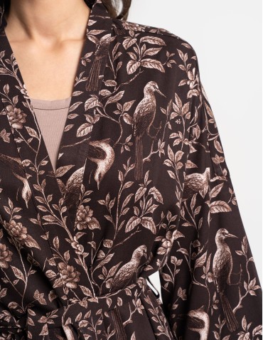 Szlafroki cienkie - Szlafrok damski kimono 100% wiskoza WZÓR 1 - produkt 4