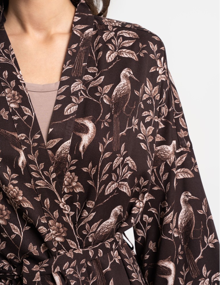 Szlafroki cienkie - Szlafrok damski kimono 100% wiskoza WZÓR 1 - produkt moraj.pl 4