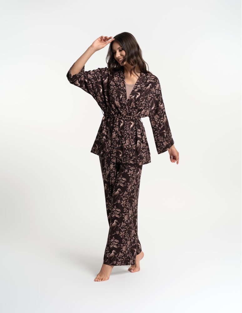 Szlafroki cienkie - Szlafrok damski kimono 100% wiskoza WZÓR 1 - produkt moraj.pl 7