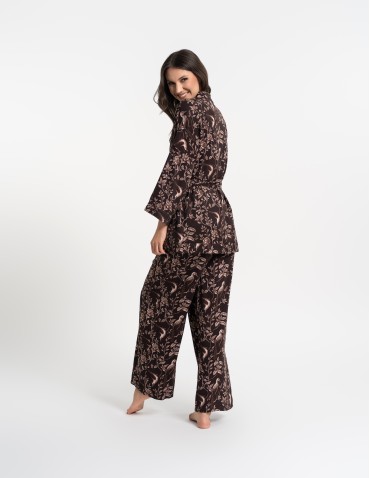 Szlafroki cienkie - Szlafrok damski kimono 100% wiskoza WZÓR 1 - produkt 9