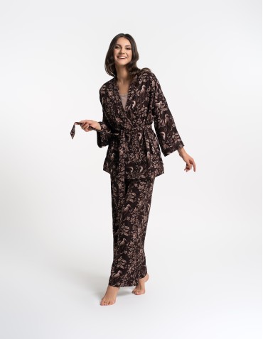 Szlafroki cienkie - Szlafrok damski kimono 100% wiskoza WZÓR 1 - produkt 10