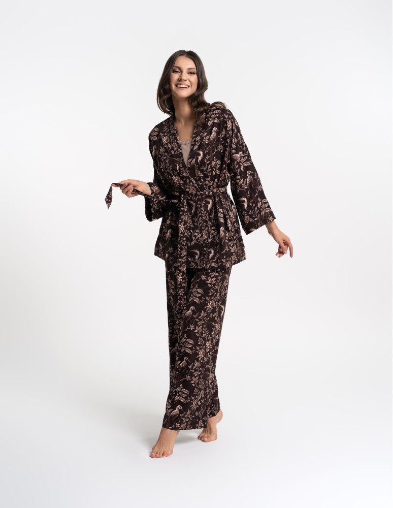 Szlafroki cienkie - Szlafrok damski kimono 100% wiskoza WZÓR 1 - produkt moraj.pl 10