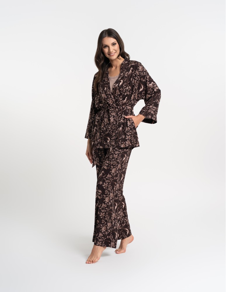 Szlafroki cienkie - Szlafrok damski kimono 100% wiskoza WZÓR 1 - produkt moraj.pl 14