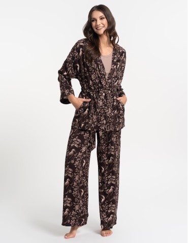 Szlafroki cienkie - Szlafrok damski kimono 100% wiskoza WZÓR 1 - produkt 19