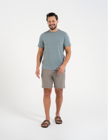 Koszulki z krótkim rękawem - T-shirt męski bawełniany 100% z nadrukiem SZARY - produkt 3