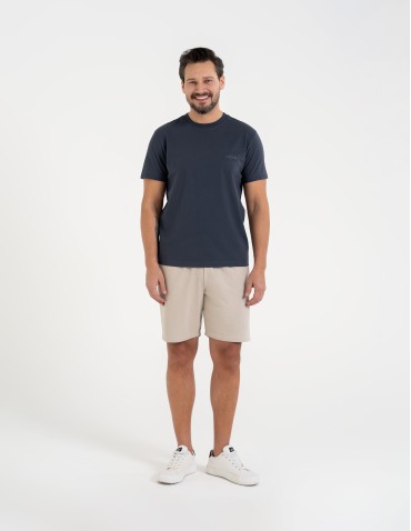 Koszulki z krótkim rękawem - T-shirt męski bawełniany 100% z nadrukiem GRANATOWY - produkt 3