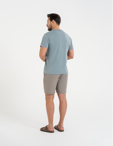 Koszulki z krótkim rękawem - T-shirt męski bawełniany 100% z nadrukiem SZARY - produkt 6