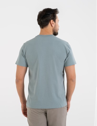 Koszulki z krótkim rękawem - T-shirt męski bawełniany 100% z nadrukiem SZARY - produkt 5