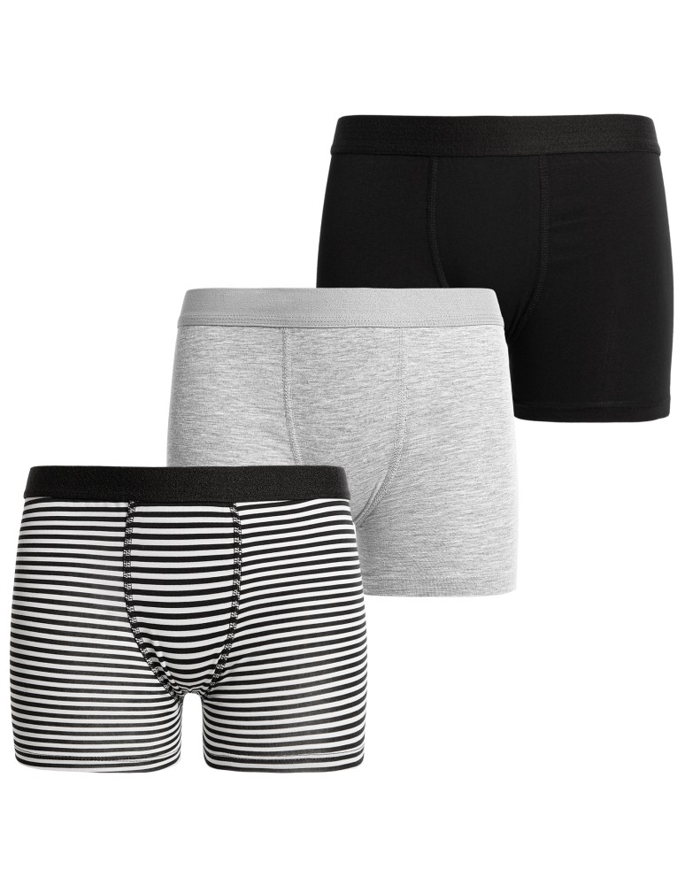 Bielizna - Bokserki chłopięce klasyczne bawełniane 3-pak WIELOKOLOROWY - produkt moraj.pl 1