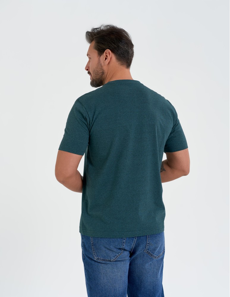 Koszulki z krótkim rękawem - T-shirt męski klasyczny z krótkim rękawem ZIELONY  - produkt moraj.pl 4