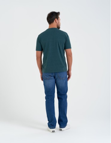 Koszulki z krótkim rękawem - T-shirt męski klasyczny z krótkim rękawem ZIELONY - produkt 6