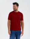 T-shirt męski klasyczny z krótkim rękawem CZERWONY