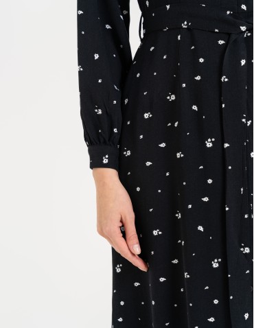 Nowości - Sukienka damska szmizjerka midi z wiskozy WZÓR 1 - produkt 6