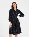 Sukienka damska szmizjerka midi z wiskozy WZÓR 1