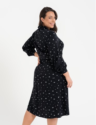 Nowości - Sukienka damska szmizjerka midi z wiskozy WZÓR 1 - produkt 12