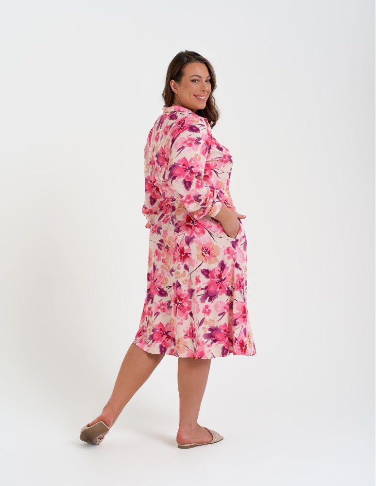 Nowości - Sukienka damska szmizjerka midi z wiskozy WZÓR 2 - produkt moraj.pl 14