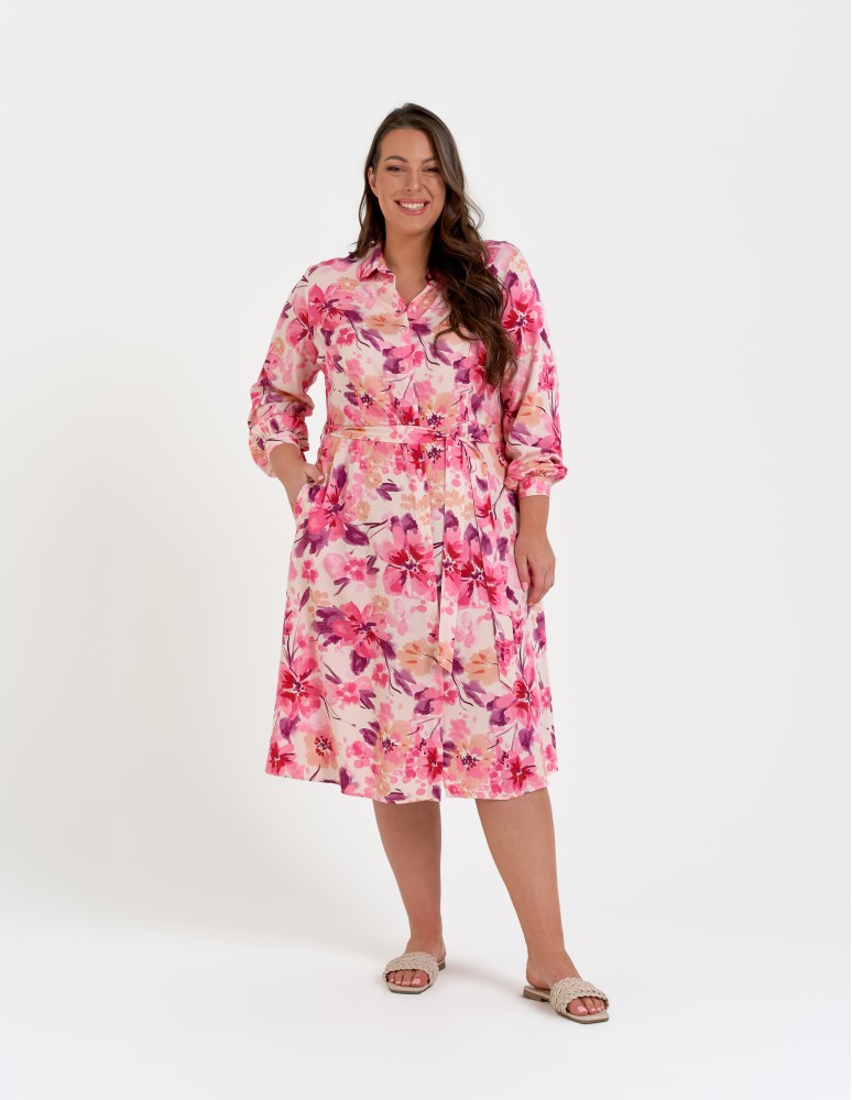 Nowości - Sukienka damska szmizjerka midi z wiskozy WZÓR 2 - produkt moraj.pl 11