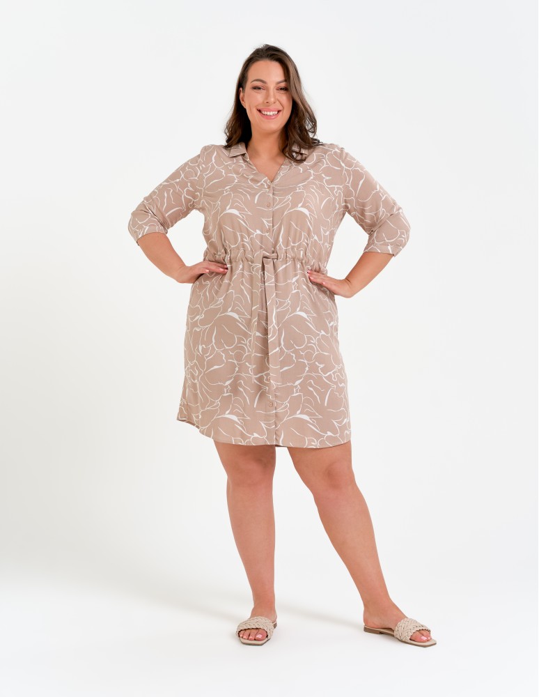 Sukienki midi - Sukienka damska midi wiskozowa z długim rękawem WZÓR 3 - produkt moraj.pl 4