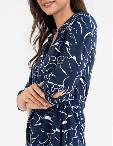 Sukienka damska midi wiskozowa z długim rękawem - produkt 2