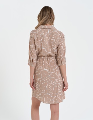 Sukienki midi - Sukienka damska midi wiskozowa z długim rękawem WZÓR 3 - produkt 2