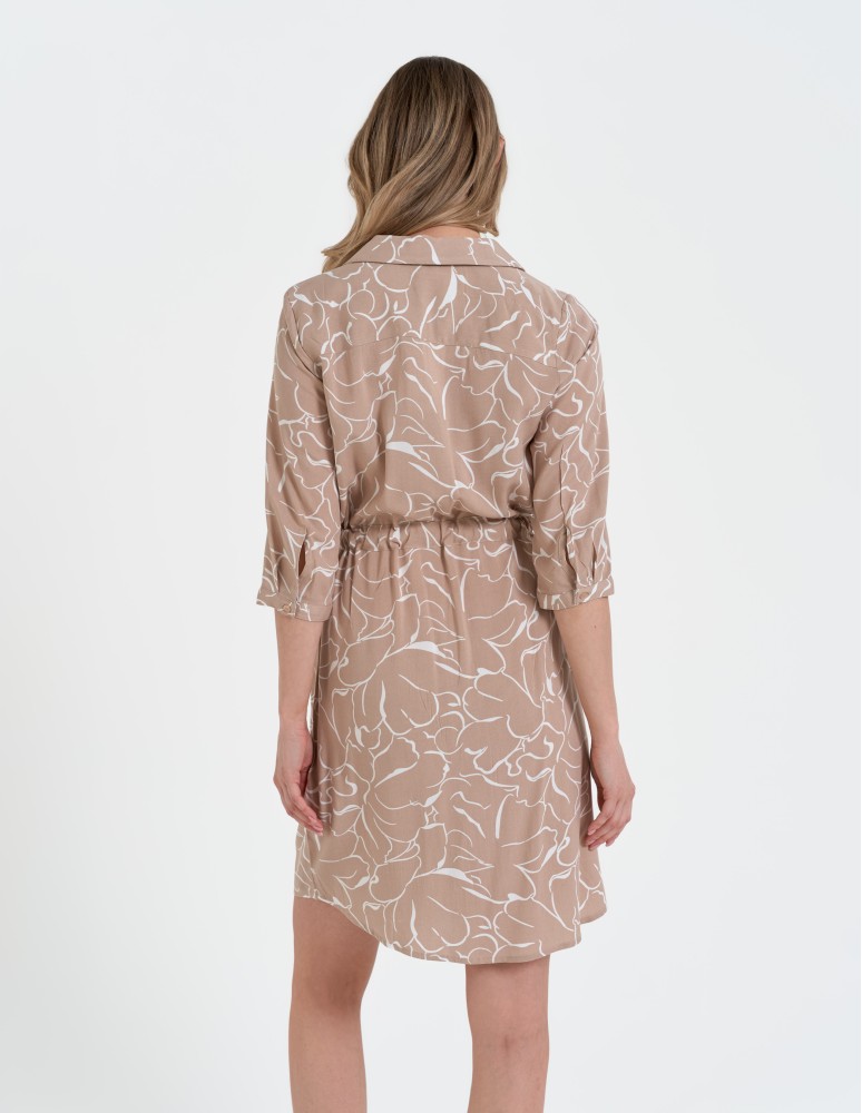 Sukienki midi - Sukienka damska midi wiskozowa z długim rękawem WZÓR 3 - produkt moraj.pl 2