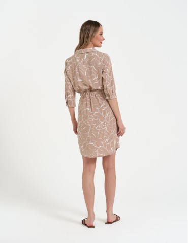 Sukienki midi - Sukienka damska midi wiskozowa z długim rękawem WZÓR 3 - produkt 3