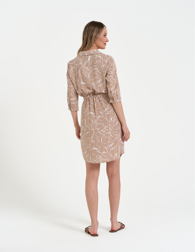 Sukienki midi - Sukienka damska midi wiskozowa z długim rękawem WZÓR 3 - produkt moraj.pl 3