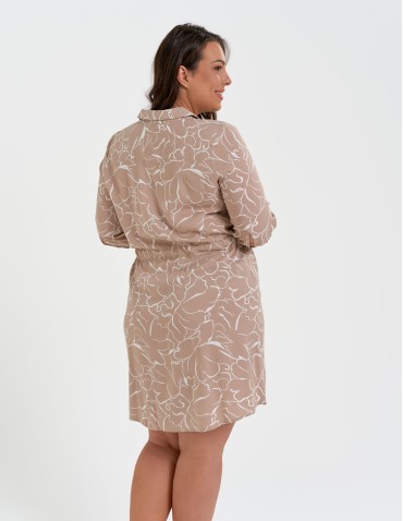 Sukienki midi - Sukienka damska midi wiskozowa z długim rękawem WZÓR 3 - produkt 8