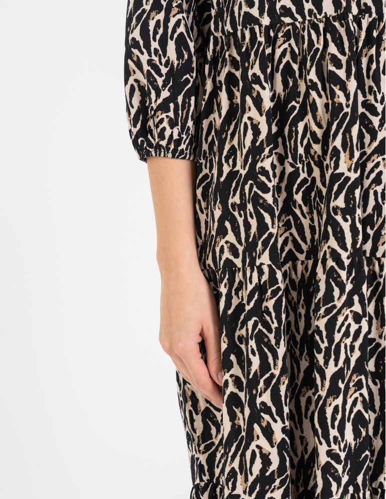 Nowości - Sukienka damska o luźnym kroju ze 100% wiskozy WZÓR 1  - produkt moraj.pl 6