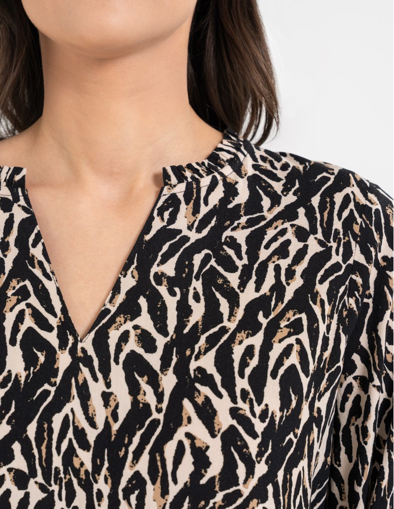 Nowości - Sukienka damska o luźnym kroju ze 100% wiskozy WZÓR 1  - produkt moraj.pl 2