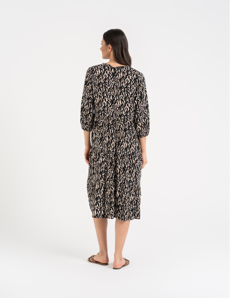 Nowości - Sukienka damska o luźnym kroju ze 100% wiskozy WZÓR 1  - produkt moraj.pl 7