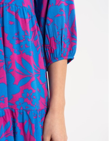 Nowości - Sukienka damska o luźnym kroju ze 100% wiskozy WZÓR 2 - produkt 5