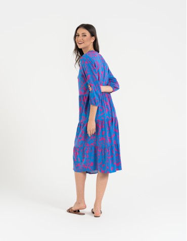 Nowości - Sukienka damska o luźnym kroju ze 100% wiskozy WZÓR 2 - produkt 6