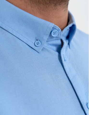 Koszula męska bawełniana z długim rękawem typu oxford  - produkt 2