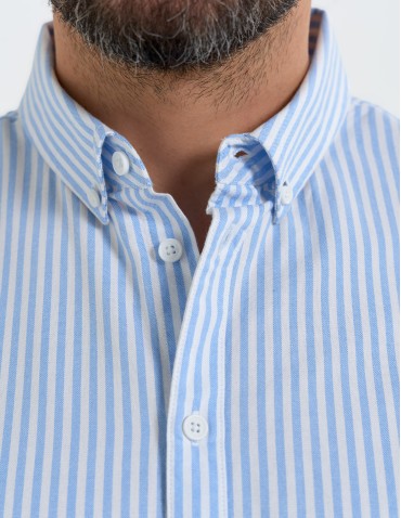 Koszule męskie - Koszula męska bawełniana z długim rękawem typu oxford WZÓR 1 - produkt 4