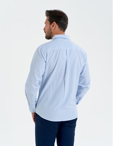 Koszule męskie - Koszula męska bawełniana z długim rękawem typu oxford WZÓR 1 - produkt 6