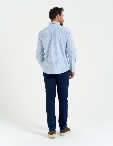 Koszule męskie - Koszula męska bawełniana z długim rękawem typu oxford WZÓR 1 - produkt 9