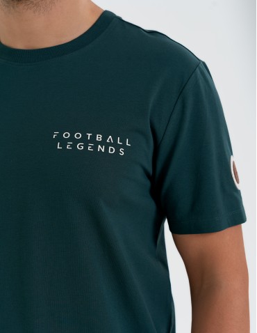 Nowości - T-shirt męski bawełniany ze sportowym akcentem o regularnym kroju ZIELONY - produkt 3