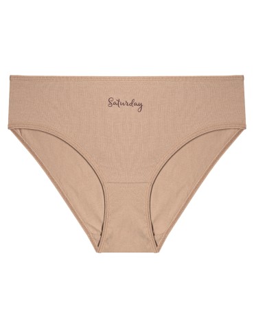 Nowości - Majtki damskie bikini bawełniane na każdy dzień tygodnia 7-pak WIELOKOLOROWY - produkt 8