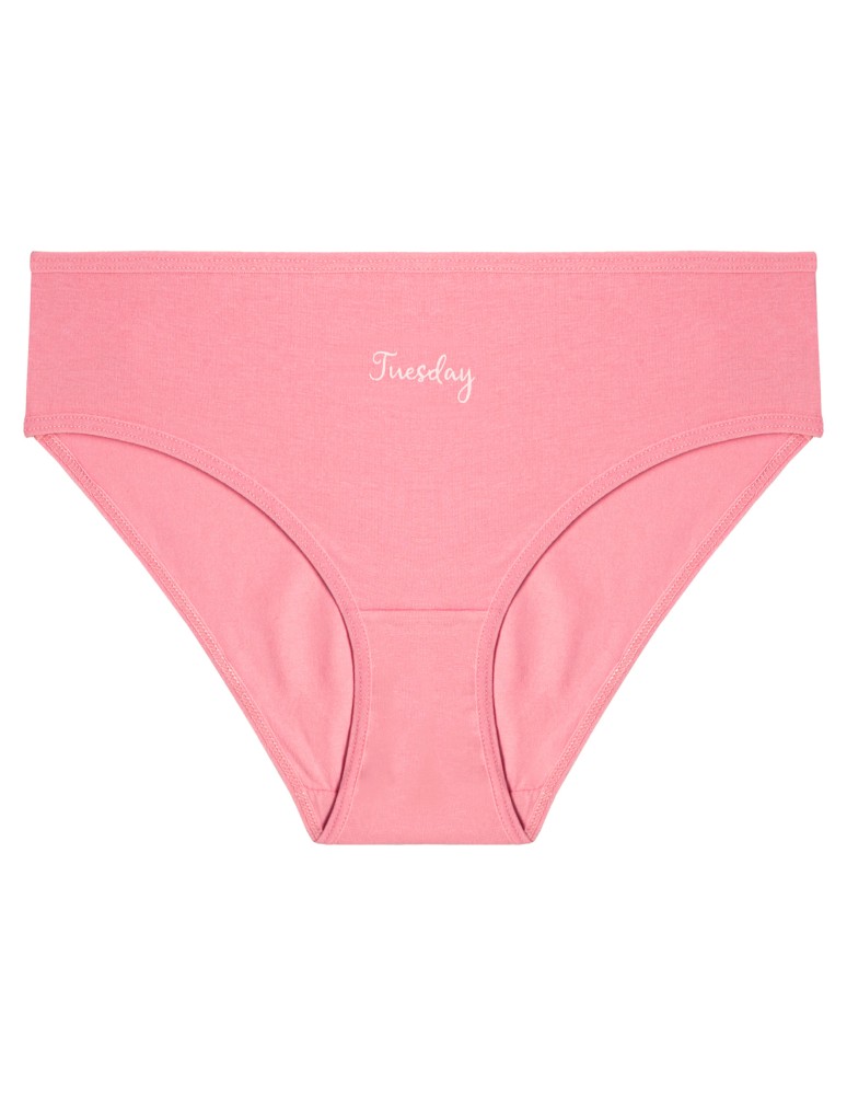 Nowości - Majtki damskie bikini bawełniane na każdy dzień tygodnia 7-pak WIELOKOLOROWY - produkt moraj.pl 4