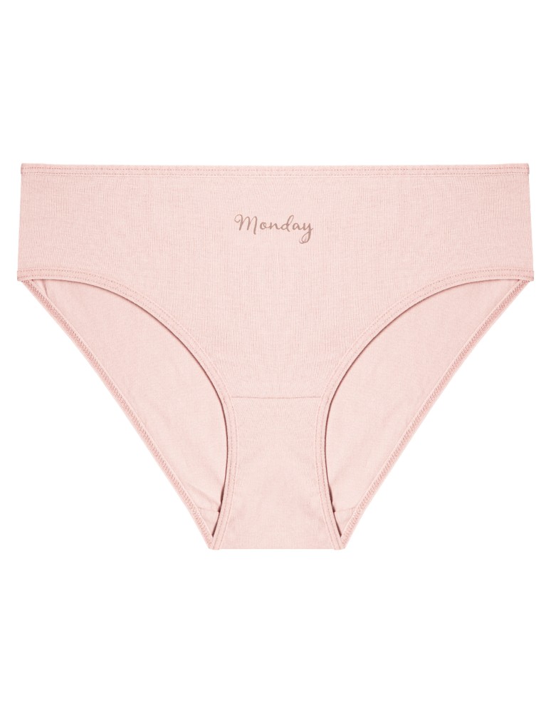 Nowości - Majtki damskie bikini bawełniane na każdy dzień tygodnia 7-pak WIELOKOLOROWY - produkt moraj.pl 3