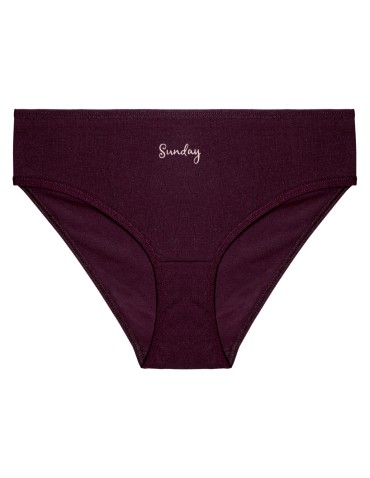 Nowości - Majtki damskie bikini bawełniane na każdy dzień tygodnia 7-pak WIELOKOLOROWY - produkt 9