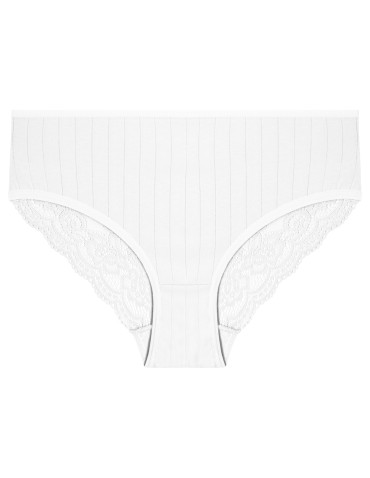 Nowości - Majtki damskie bikini prążkowane z koronkowym tyłem 12-pak WIELOKOLOROWY - produkt 5