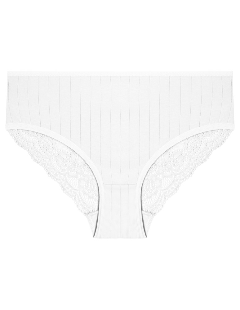 Nowości - Majtki damskie bikini prążkowane z koronkowym tyłem 12-pak WIELOKOLOROWY  - produkt moraj.pl 5