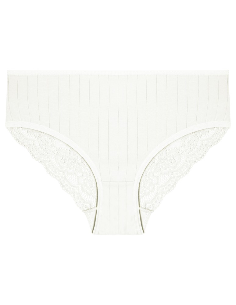 Nowości - Majtki damskie bikini prążkowane z koronkowym tyłem 12-pak WIELOKOLOROWY  - produkt moraj.pl 6